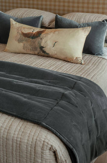 Bianca Lorenne Riga Charcoal Comforter | Luxury Velvet Comforter NZ